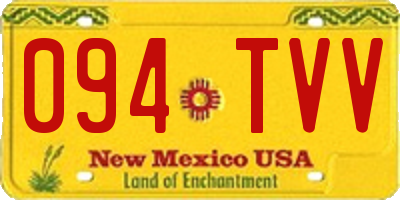 NM license plate 094TVV
