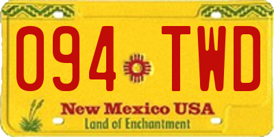 NM license plate 094TWD