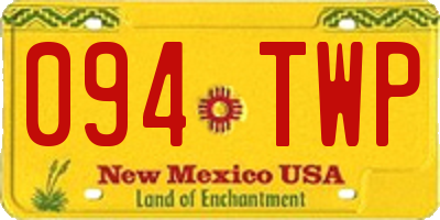 NM license plate 094TWP
