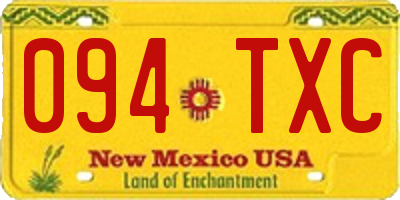 NM license plate 094TXC