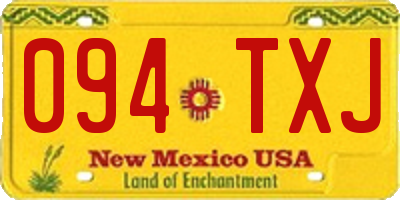 NM license plate 094TXJ