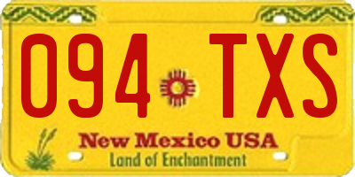 NM license plate 094TXS