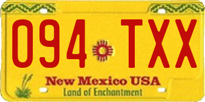 NM license plate 094TXX