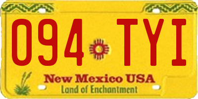 NM license plate 094TYI