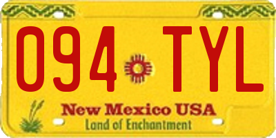 NM license plate 094TYL