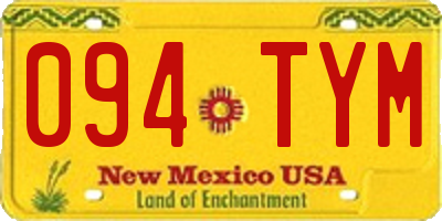 NM license plate 094TYM