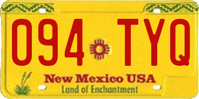 NM license plate 094TYQ