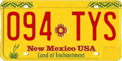 NM license plate 094TYS