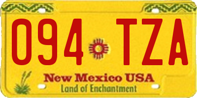 NM license plate 094TZA