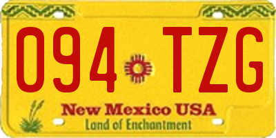 NM license plate 094TZG
