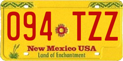 NM license plate 094TZZ
