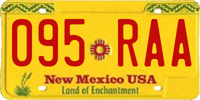 NM license plate 095RAA