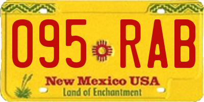 NM license plate 095RAB