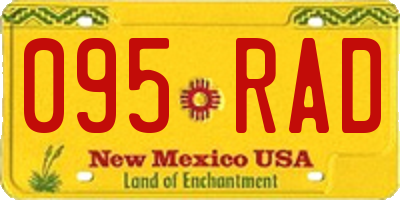 NM license plate 095RAD