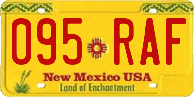 NM license plate 095RAF