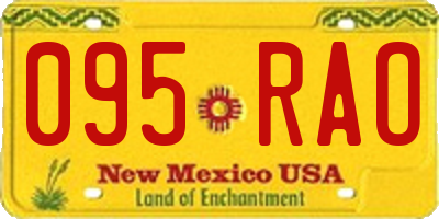 NM license plate 095RAO