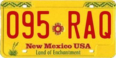 NM license plate 095RAQ