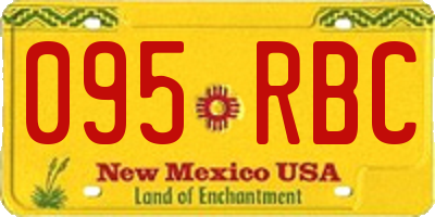 NM license plate 095RBC