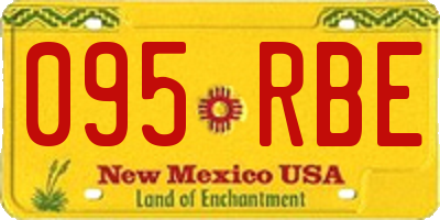 NM license plate 095RBE