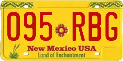 NM license plate 095RBG