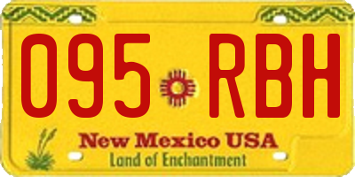 NM license plate 095RBH