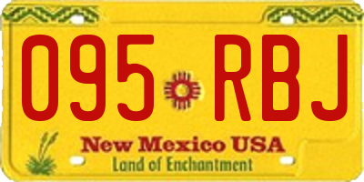 NM license plate 095RBJ