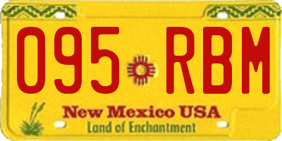 NM license plate 095RBM