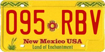 NM license plate 095RBV