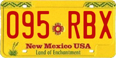 NM license plate 095RBX