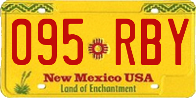 NM license plate 095RBY