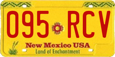 NM license plate 095RCV