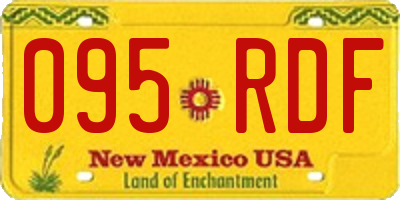 NM license plate 095RDF