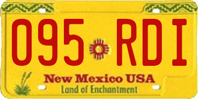 NM license plate 095RDI