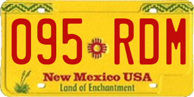 NM license plate 095RDM