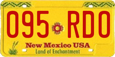 NM license plate 095RDO