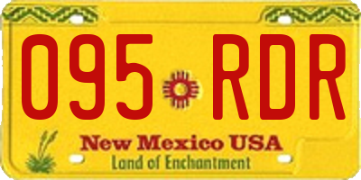 NM license plate 095RDR