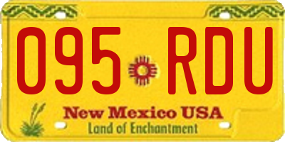 NM license plate 095RDU
