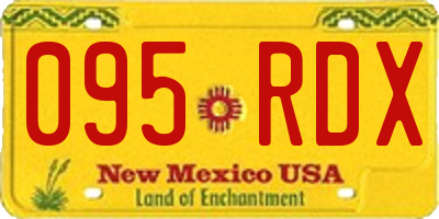 NM license plate 095RDX