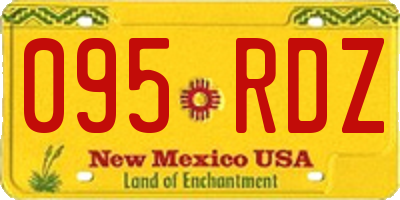 NM license plate 095RDZ