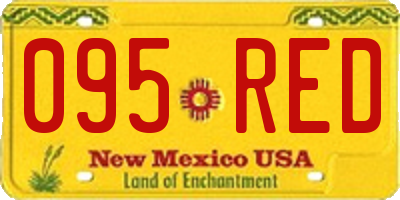 NM license plate 095RED