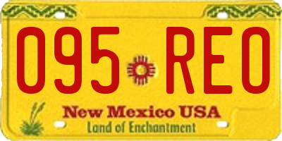NM license plate 095REO