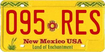 NM license plate 095RES