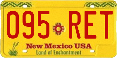 NM license plate 095RET
