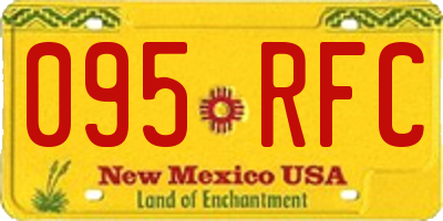 NM license plate 095RFC