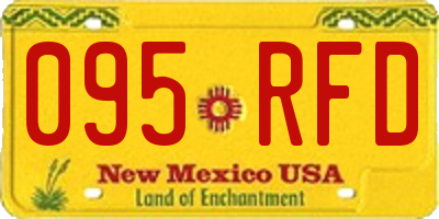NM license plate 095RFD