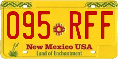 NM license plate 095RFF