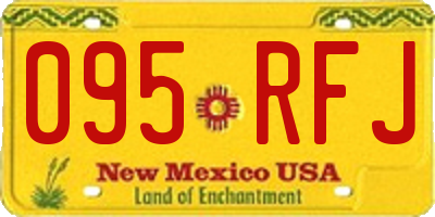 NM license plate 095RFJ