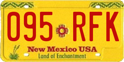 NM license plate 095RFK
