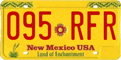 NM license plate 095RFR