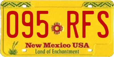 NM license plate 095RFS